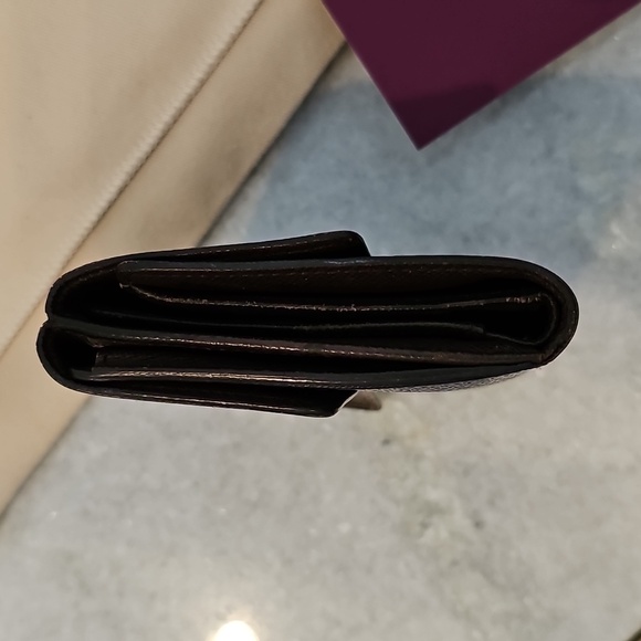 AUTHENTIC Louis Vuitton Damier Ebene Elise Trifold Compact Snap Wallet - Picture 4 of 14